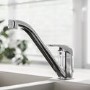 Chrome Single Lever Swivel Spout Kitchen Mixer Tap - Essence Alfred