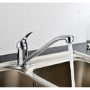 Chrome Single Lever Swivel Spout Kitchen Mixer Tap - Essence Alfred