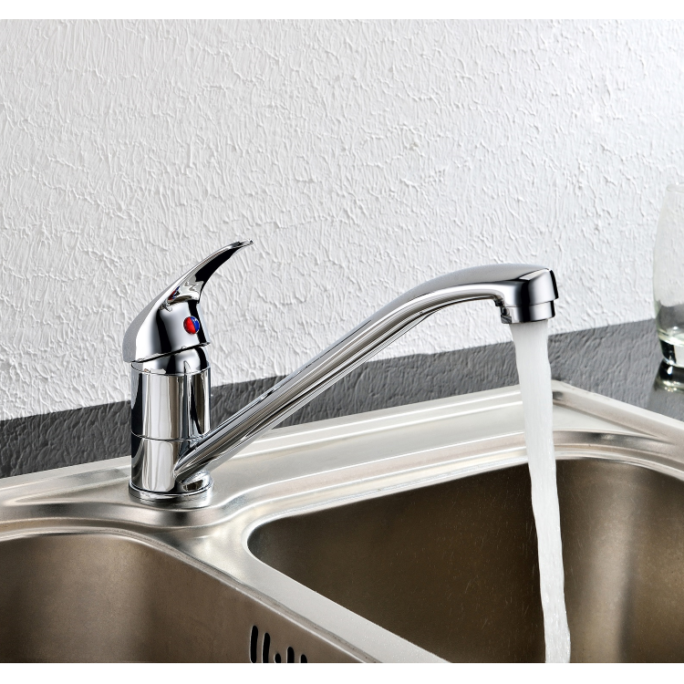 Chrome Single Lever Swivel Spout Kitchen Mixer Tap - Essence Alfred