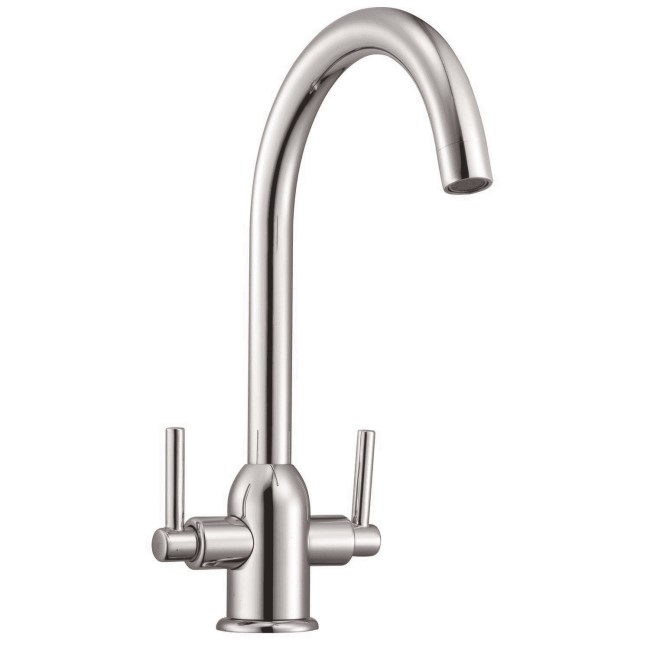 Taylor & Moore Chrome Twin Lever Mixer Kitchen Tap