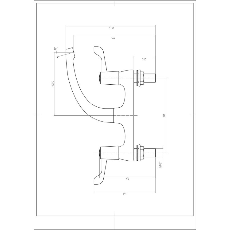Taylor & Moore Two Hole Kitchen Sink Mixer Tap