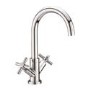 Essence Agnes Chrome Twin Lever Monobloc Kitchen Mixer Tap