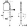 Pull Out Monobloc Kitchen Sink Mixer Tap - Essence