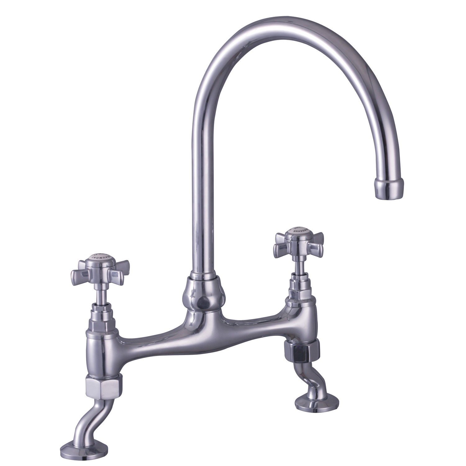 Taylor & Moore Chrome Twin Lever Victorian Mixer Kitchen Tap TMT037 ...