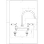 Taylor & Moore Kilda Chrome Twin Lever Traditional Mixer Bridge Kitchen Tap