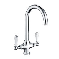 GRADE A2 - Taylor & Moore TMT039 Dual Lever Victorian Kitchen Mixer Tap
