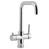 Taylor &amp; Moore Chrome Twin Lever Instant Boiling Water Kitchen Tap - Mono
