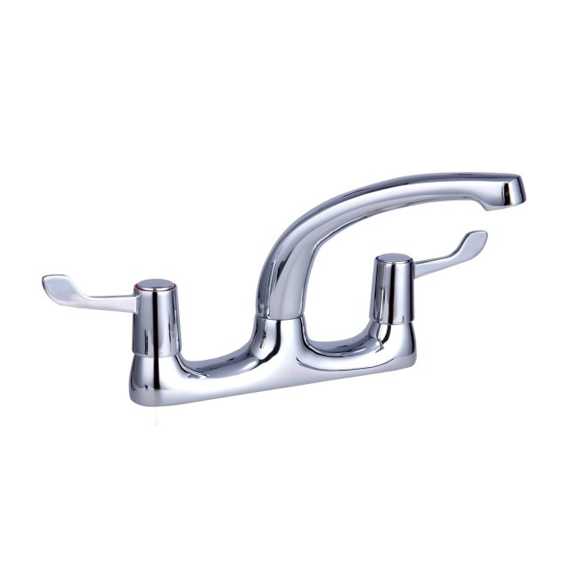 Nelson Chrome Two Hole Kitchen Mixer Tap TMT043 Appliances Direct