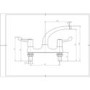 Nelson Chrome Two Hole Kitchen Mixer Tap