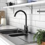 Enza Bronte Matt Black Kitchen Mixer Tap