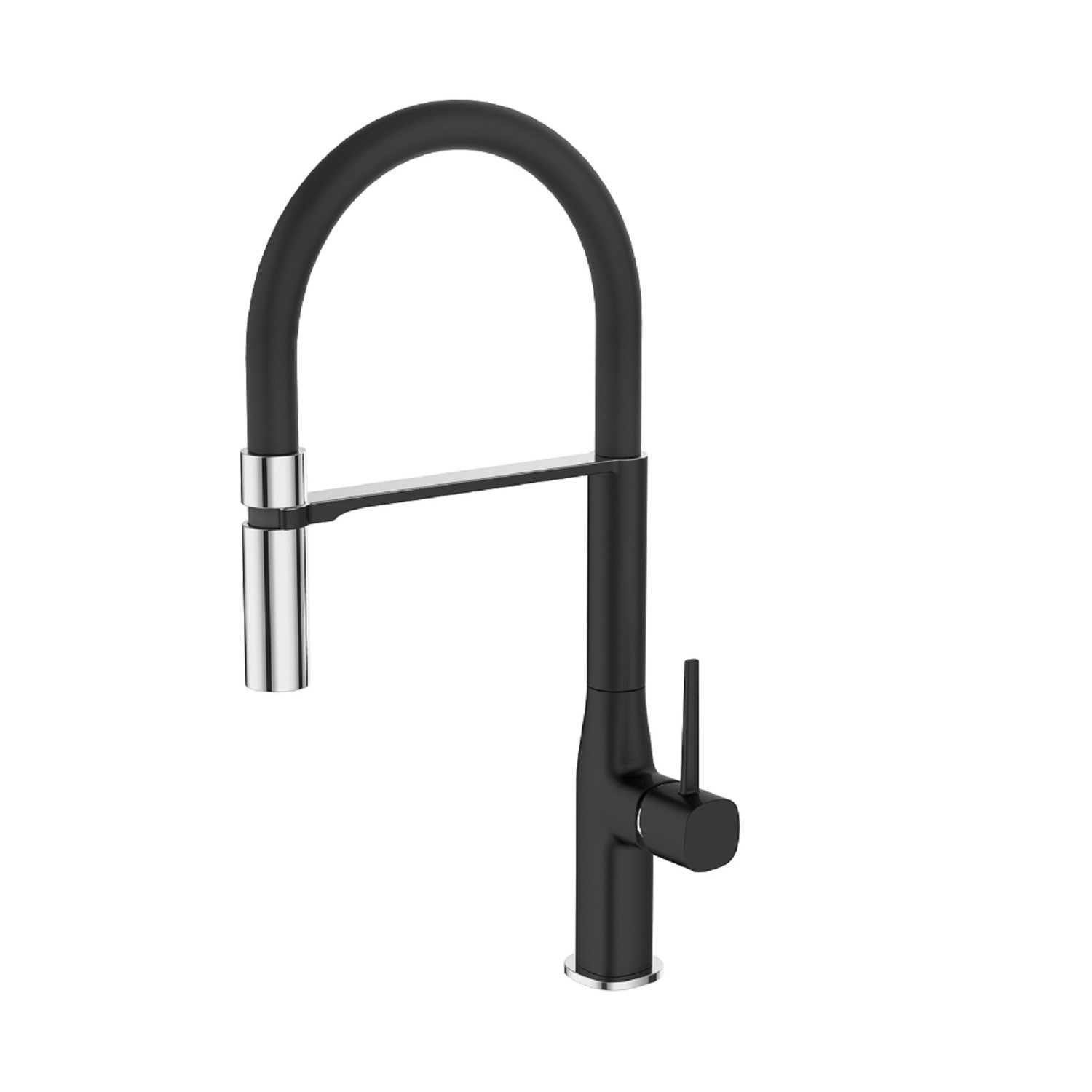 Enza Zetland Matt Black Pull Out Kitchen Mixer Tap