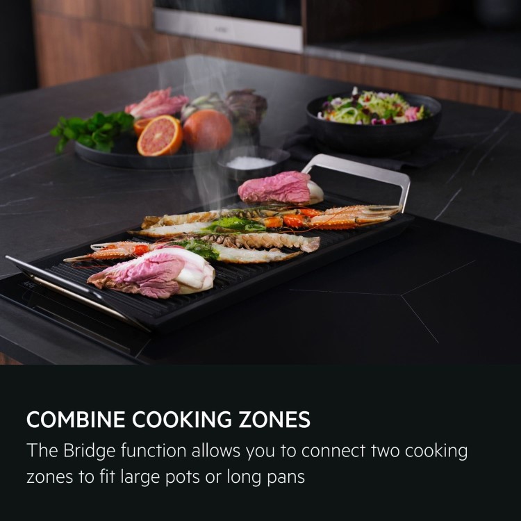 Refurbished AEG 6000 Series 80cm 4 Zone Induction Hob - Black