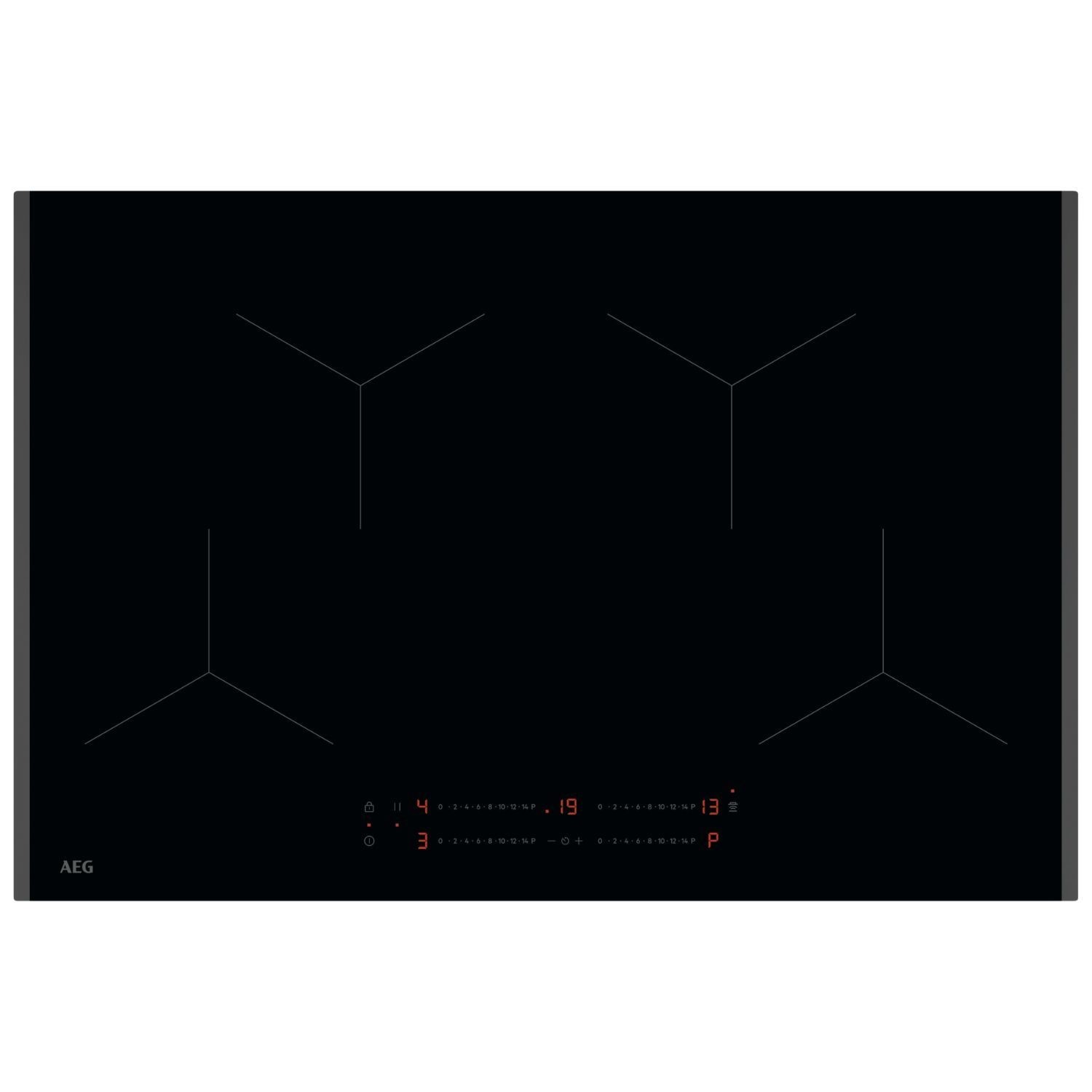 AEG TO84IA00FB 78cm Series 5000 4 Zone Bevelled Induction Hob – BLACK