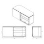 UKCF Tokyo Gloss White Corner TV Cabinet - Up to 42 Inch
