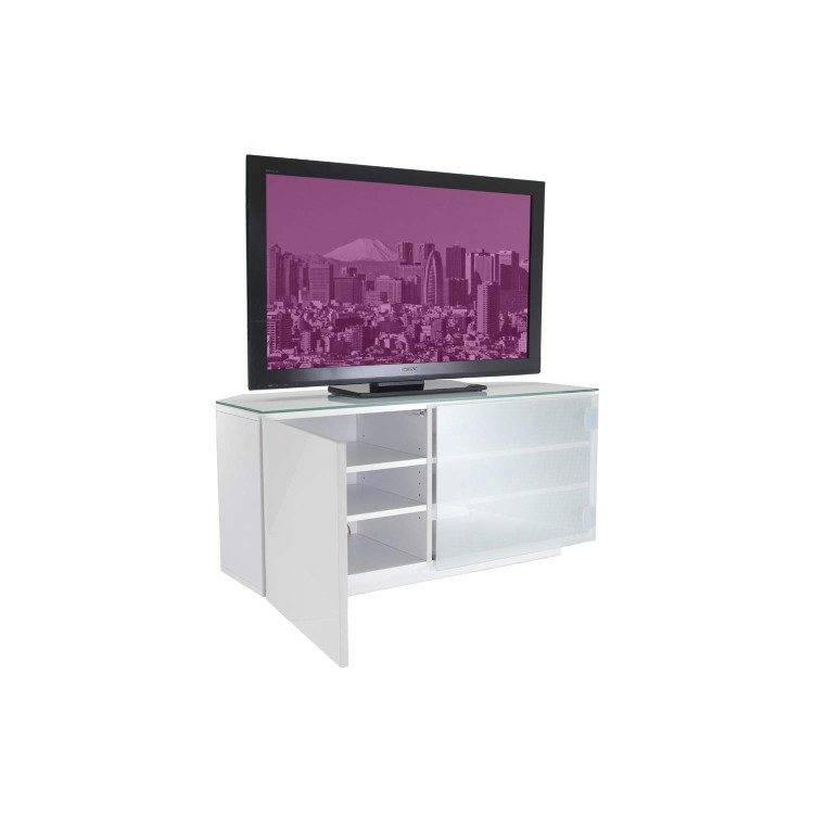 UKCF Tokyo Gloss White Corner TV Cabinet - Up to 42 Inch