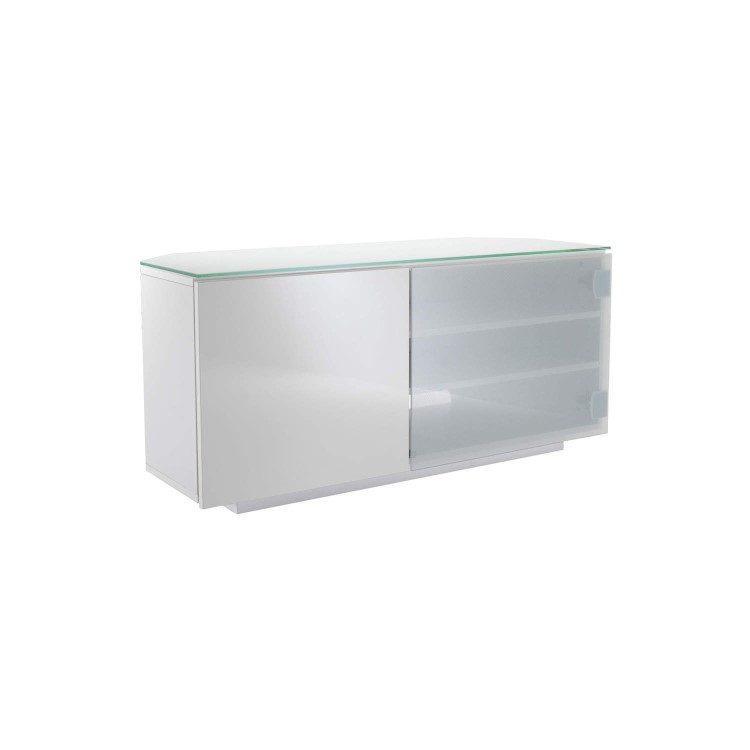 UKCF Tokyo Gloss White Corner TV Cabinet - Up to 42 Inch