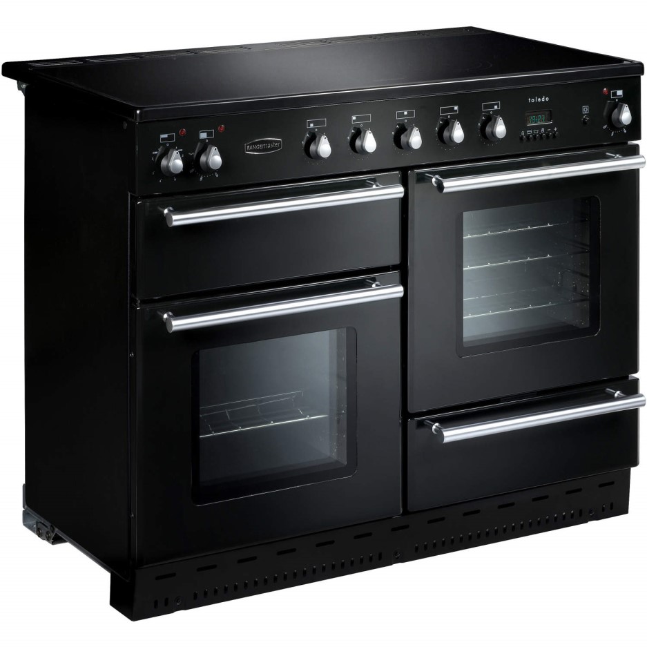 Rangemaster 88030 Toledo 110cm Electric Range Cooker With Induction Hob Gloss Black