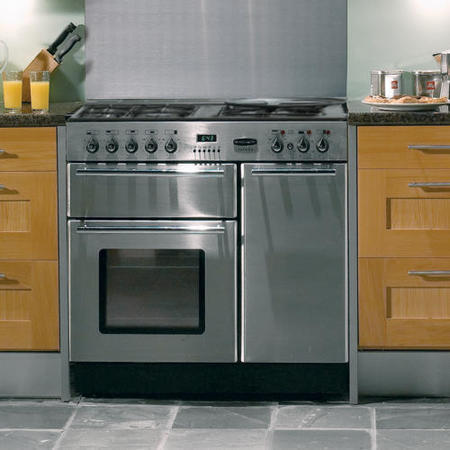 Rangemaster 72850 Toledo 90cm Dual Fuel Range Cooker - Gloss Black