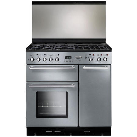 Rangemaster 94520 Toledo Lidded 90cm Dual Fuel Range Cooker - Stainless Steel