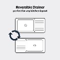 Rangemaster Topaz Single Bowl Inset White Granite Kitchen Sink with Reversible Drainer