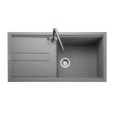 TOP1001CO Rangemaster Topaz Single Bowl Inset Grey Granite Kitchen Sink with Reversible Drainer