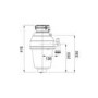 Franke TP-125 1.25 Horsepower Continuous Feed Turbo Waste Disposal Unit