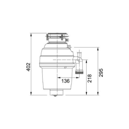 Franke TP-75 0.75 Horsepower Continuous Feed Turbo Waste Disposal Unit