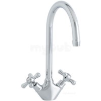 Astracast TP0032 Bentley Twin Dial Single Flow Tap - Chrome