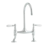 Astracast TP0389 Colonial Bridge Twin Lever Dual Flow Tap - Chrome