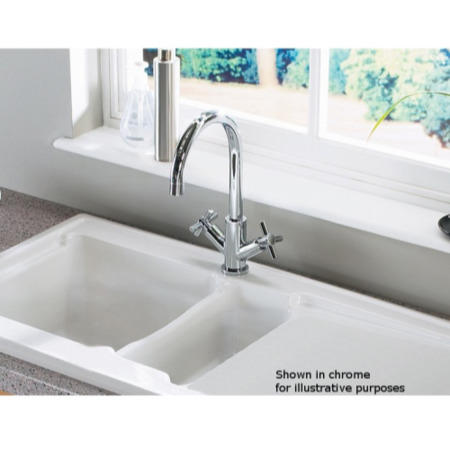Astracast TP0438 Ocean Twin Dial Monobloc Tap - Brushed Steel