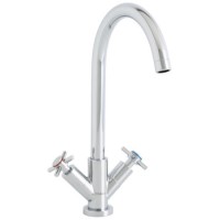 Astracast TP0444 X Form' Twin Dial Single Flow Tap in Chrome