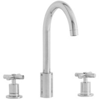 Astracast TP0752 Ocean 3-piece Twin Dial Single Flow Tap - Brushed Steel
