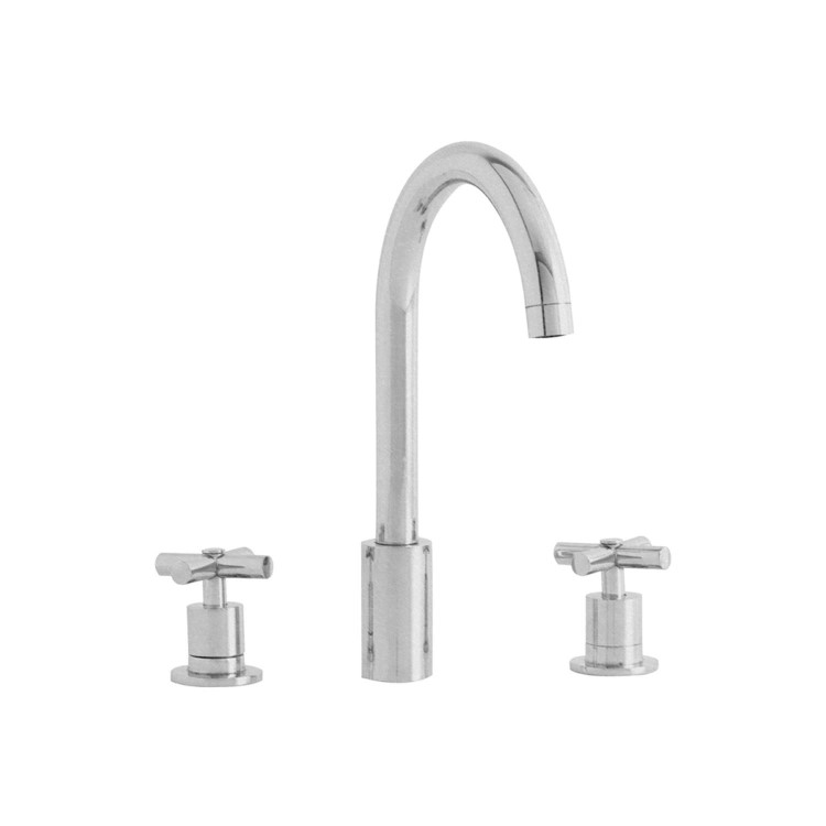 Astracast TP0752 Ocean 3-piece Twin Dial Single Flow Tap - Brushed Steel