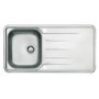 Astracast TP10XXHOMEPK5 Topaz Single Bowl Reversible Drainer Polished Stainless Steel Sink with Accessories