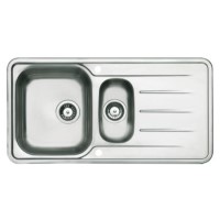 Astracast TP15XXHOMESK Topaz 1.5 Bowl Reversible Drainer Polished Stainless Steel Sink
