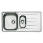 Astracast TP15XXHOMESK Topaz 1.5 Bowl Reversible Drainer Polished Stainless Steel Sink
