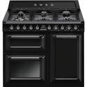 Smeg Victoria 100cm Dual Fuel Range Cooker - Black