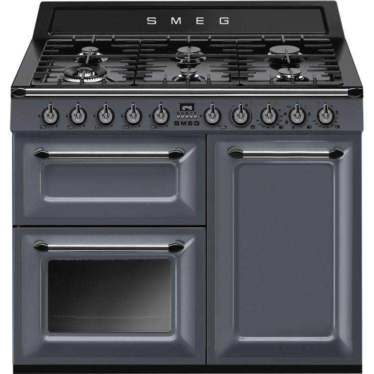 Smeg Victoria 100cm Dual Fuel Range Cooker - Slate Grey