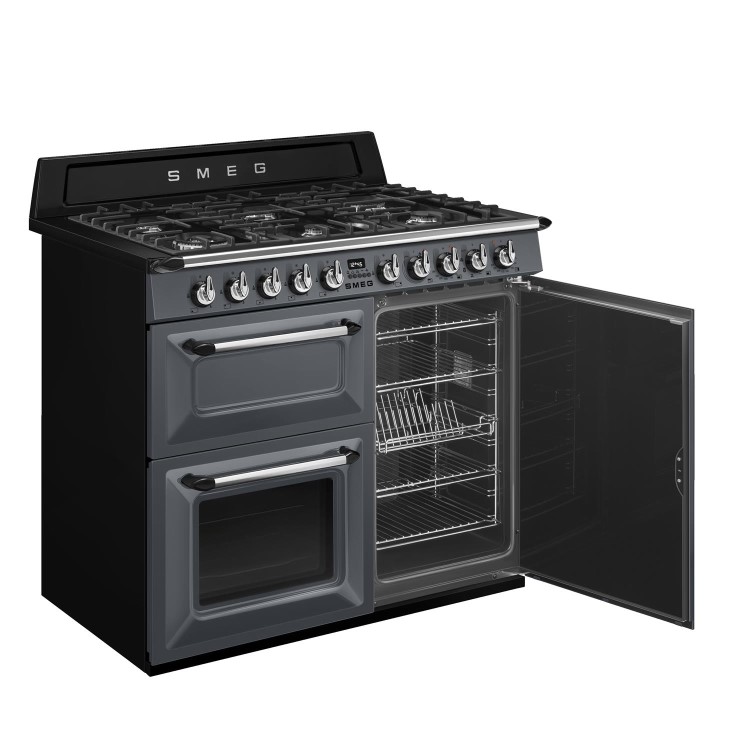Smeg Victoria 100cm Dual Fuel Range Cooker - Slate Grey
