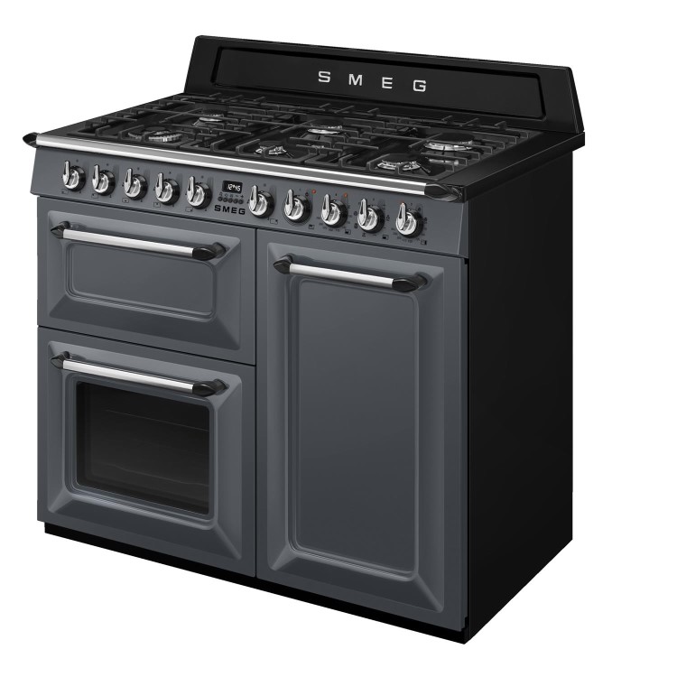 Smeg Victoria 100cm Dual Fuel Range Cooker - Slate Grey
