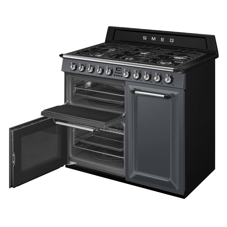 Smeg Victoria 100cm Dual Fuel Range Cooker - Slate Grey