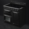 GRADE A2 - Smeg TR103IBL 100cm Victoria Gloss Black Three Cavity Traditional Cooker with Side Opening
