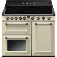 GRADE A2 - Smeg TR103IP 100cm Victoria Gloss Cream Three Cavity Traditional Cooker with Side Opening