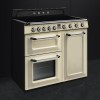 Smeg TR103IP 100cm Victoria Gloss Cream Three Cavity Traditional Cooker with Side Opening
