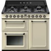 Smeg TR103P 100cm Victoria Gloss Cream Three Cavity Dual Fuel Traditional Range Cooker with Side Opening