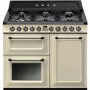 Smeg TR103P 100cm Victoria Gloss Cream Three Cavity Dual Fuel Traditional Range Cooker with Side Opening