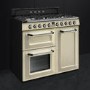 Smeg TR103P 100cm Victoria Gloss Cream Three Cavity Dual Fuel Traditional Range Cooker with Side Opening