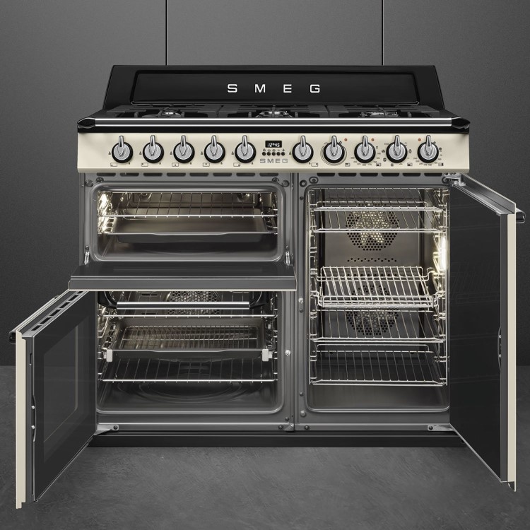 Smeg Victoria 100cm Dual Fuel Range Cooker - Cream