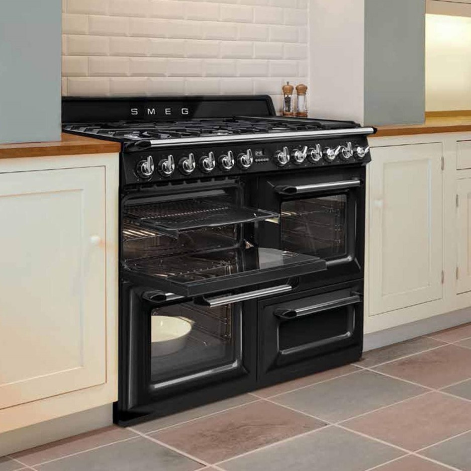 Smeg TR4110BL1 Victoria Traditional 110cm Dual Fuel Range Cooker