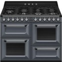 TR4110GR Smeg Victoria 110cm Dual Fuel Range Cooker - Slate Grey